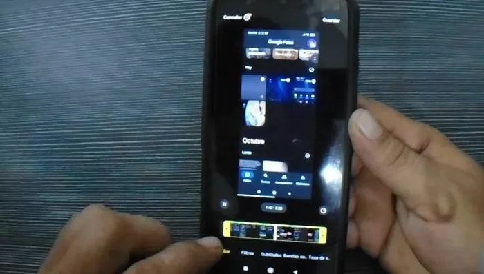 Ajusta los marcadores amarillos hasta obtener el recorte deseado.