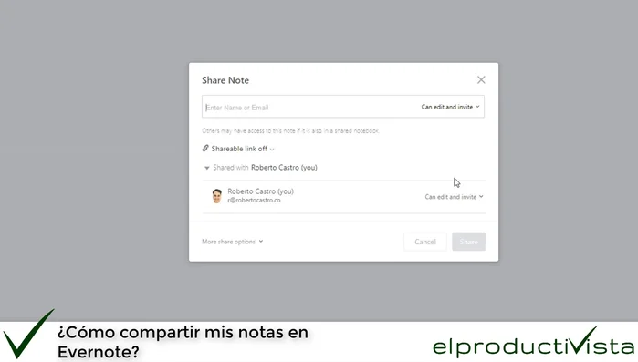 Verificar la lista de personas con acceso a la nota y revocar el acceso si es necesario.