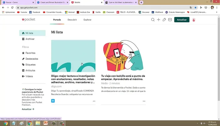 Archivar la página guardada. Esta se guardará en tu lista de archivos.