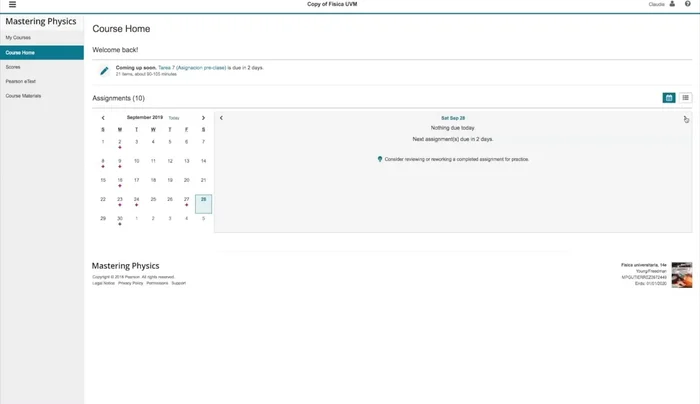 Visualiza el calendario de tareas: Haz clic en el botón superior derecho para ver las tareas en formato de calendario y navegar entre los días con las flechas.