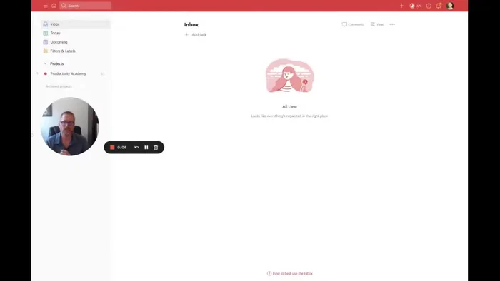 Utilizar el lenguaje natural de Todoist para definir la recurrencia (ej: "todos los días de la semana").