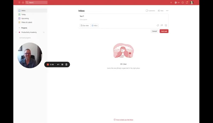 Utilizar el lenguaje natural de Todoist para definir la recurrencia (ej: "todos los días de la semana").