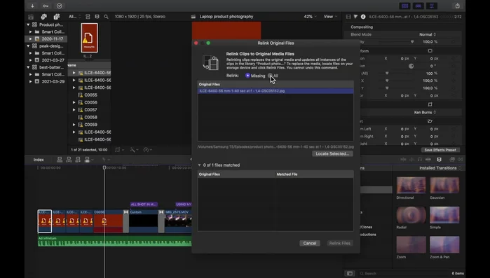 Verifica 'Volver a vincular todo'.