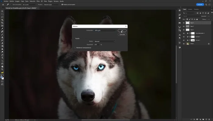 Repetir el paso 6, pero con la herramienta Subexponer, para oscurecer las áreas de la izquierda.