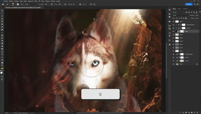 Utilizar una máscara de capa en la imagen de fondo para ocultar las partes no deseadas.
