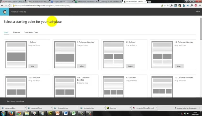 Seleccionar un prototipo de una sola columna para optimización móvil.
