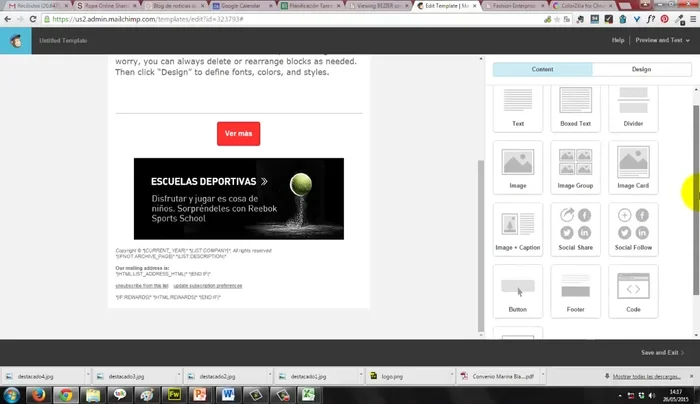 Agregar botones de redes sociales con enlaces correctos.