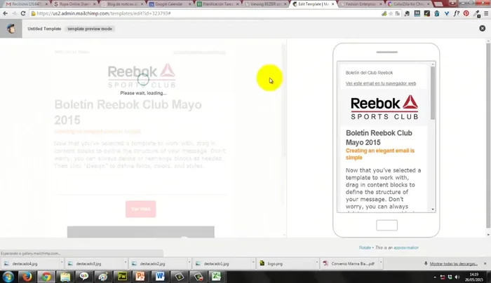 Ajustar el diseño (colores de fondo, etc.) en la sección 'Design' para optimizar la apariencia.