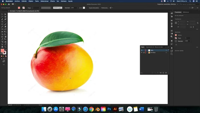 Repetir el paso 2 para crear contornos adicionales si es necesario (tallo y hojas en este ejemplo).