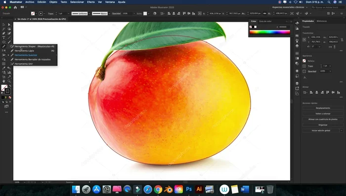 Repetir el paso 2 para crear contornos adicionales si es necesario (tallo y hojas en este ejemplo).