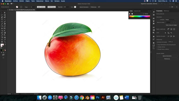 Repetir el paso 2 para crear contornos adicionales si es necesario (tallo y hojas en este ejemplo).