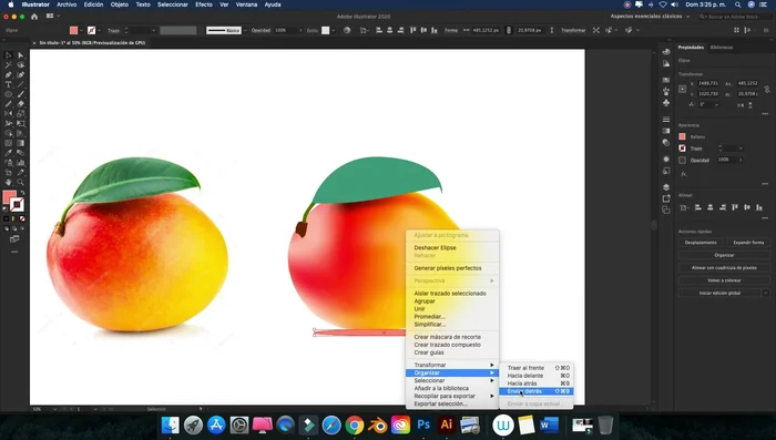 Agregar detalles adicionales, como texturas o vetas, utilizando pinceles o efectos de Illustrator. Para la textura punteada, utilizar Objeto > Expandir apariencia, luego Efecto > Galería de efectos.