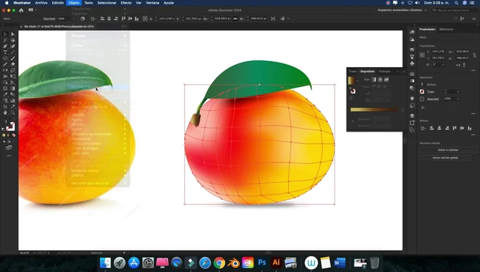 Agregar detalles adicionales, como texturas o vetas, utilizando pinceles o efectos de Illustrator. Para la textura punteada, utilizar Objeto > Expandir apariencia, luego Efecto > Galería de efectos.