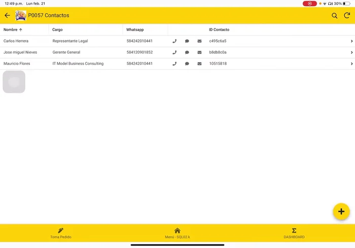 Un mismo contacto puede estar asociado a varios clientes.