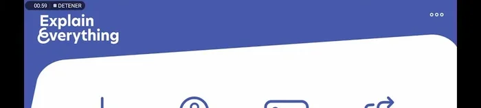 Crear un nuevo proyecto en Explain Everything. Selecciona entre un lienzo en blanco, una plantilla prediseñada o una presentación ya hecha.