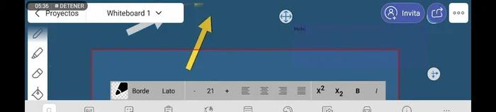 Añadir texto a la presentación. Se puede mover, girar y editar el texto con facilidad.