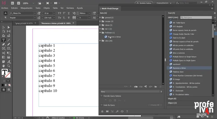 Importar la hoja CSV en Multi-Fine Change para realizar la sustitución masiva.