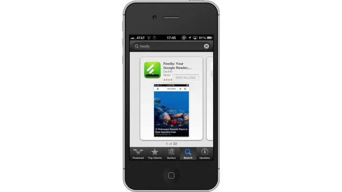 Abrir la aplicación Feedle.