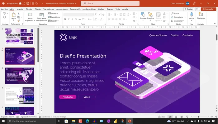 Agregar acciones a los cuadros de texto para crear hipervínculos a otras diapositivas.