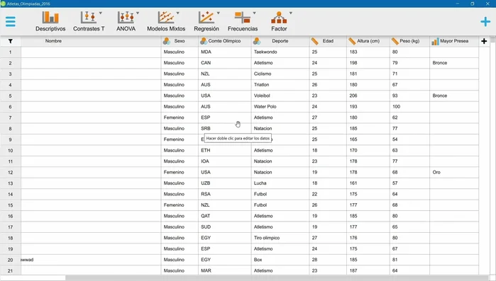 Guardar cambios. JASP guarda los cambios en su propio formato (.jasp), conservando las etiquetas y la configuración de valores perdidos. El archivo original (.csv) no se modifica.