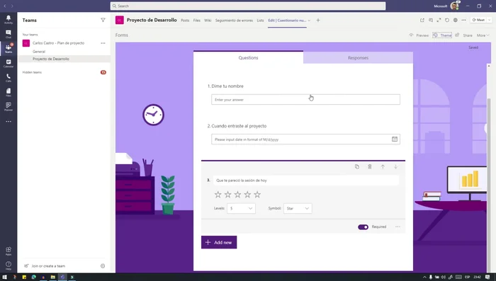 Personaliza el cuestionario con temas e imágenes.