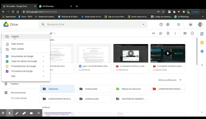Hacer clic en 'Crear'.