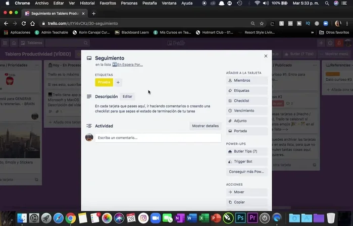 Utilizar 'checklists' dentro de las tarjetas para desglosar tareas complejas.