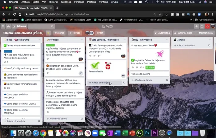 Utilizar etiquetas para categorizar las tarjetas.
