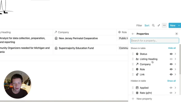 Crear una nueva propiedad (ej: 'Enfoque') con una casilla de verificación para filtrar las nuevas entradas. Ocultar esta propiedad de la vista.