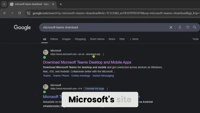 Descargue e instale Teams desde el sitio web de Microsoft.