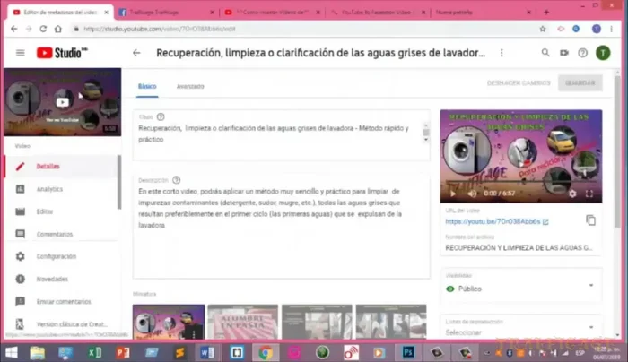 Copiar la URL del vídeo.