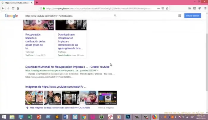 Copiar la URL del vídeo desde la página de resultados de búsqueda.