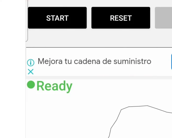 Una vez finalizada la medición, detenerla ('Stop'). La app mostrará los resultados finales.