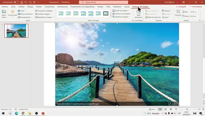 Aceptar los cambios y guardar la imagen.