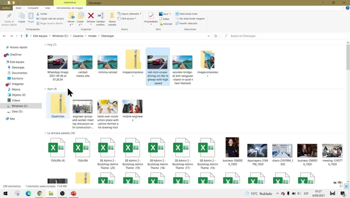Descargar la imagen recibida.