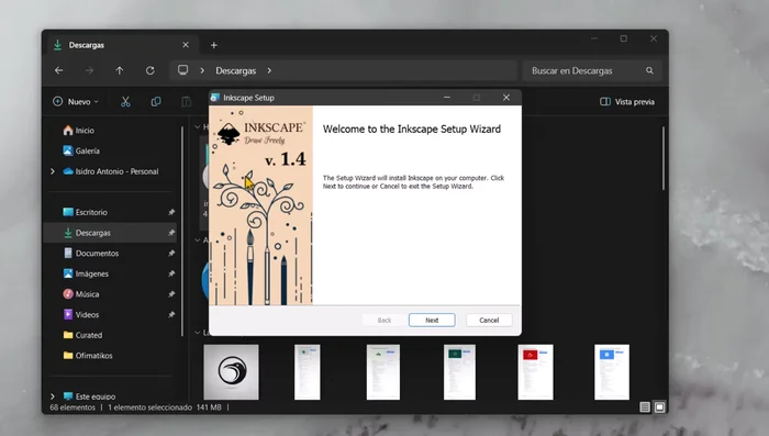 Ejecutar el instalador descargado y seguir las instrucciones (generalmente 'Siguiente', 'Siguiente', 'Instalar').