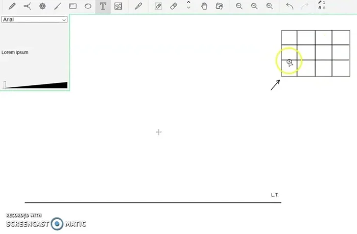 Dibujar la planta o espacio a representar con una cuadrícula.