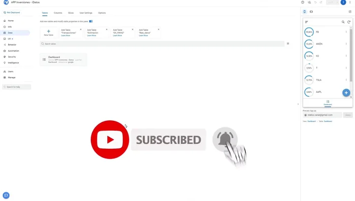 Personalizar la aplicación. En Apps Script, puedes personalizar la apariencia (colores, logo, tema claro u oscuro), añadir vistas adicionales y configurar los campos que se mostrarán en el dashboard y en la vista de transacciones.