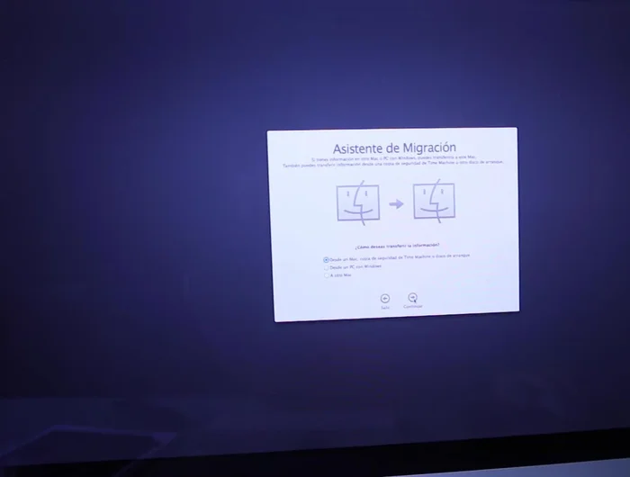 Seleccionar 'Desde una copia de seguridad'.