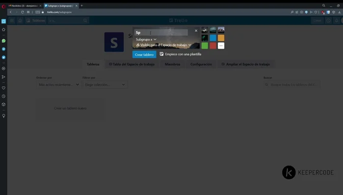 Crea listas dentro de cada tablero (ej: "Por hacer", "En proceso", "Hecho"). Puedes personalizar los nombres.