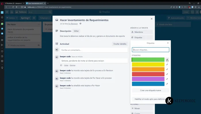 Utiliza la función de checklist para un mejor seguimiento de las subtareas.
