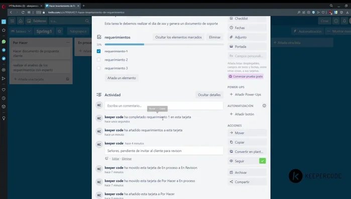 Utiliza la función de checklist para un mejor seguimiento de las subtareas.