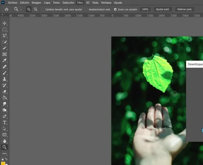 Agrupar las capas con desenfoque (crear un grupo de capas).