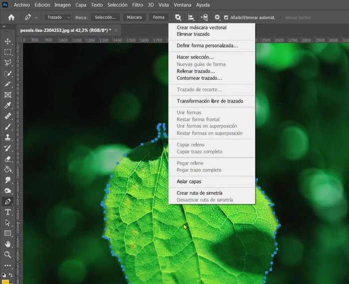 Duplicar la capa seleccionada (Control + J). Esto creará una copia solo de la parte seleccionada.