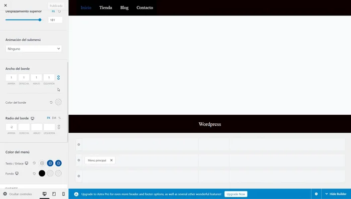 Ir a Apariencia > Personalizar. En el constructor, buscar 'Fuente del menú' y seleccionar la fuente recién añadida.