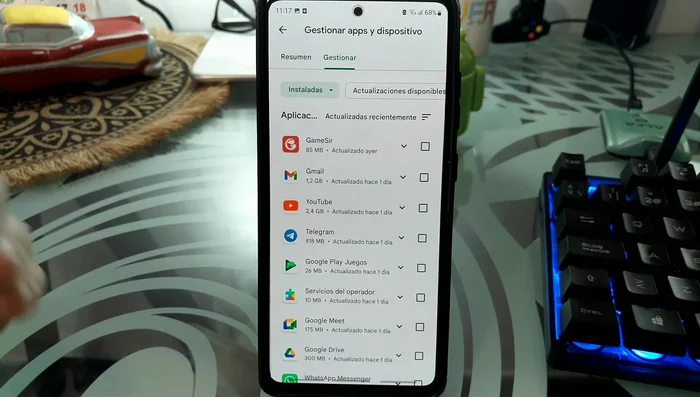 Selecciona "Gestionar".