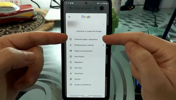 Selecciona "Gestionar".