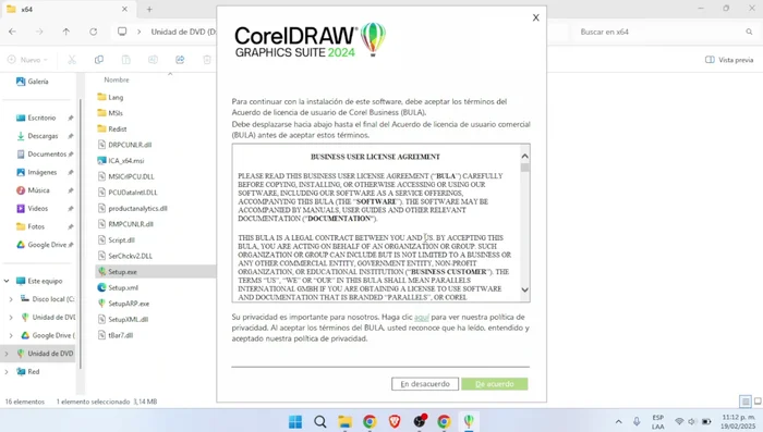 Cancelar la ventana que aparece al finalizar la instalación.