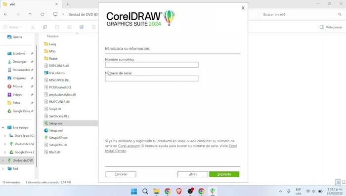 Cancelar la ventana que aparece al finalizar la instalación.