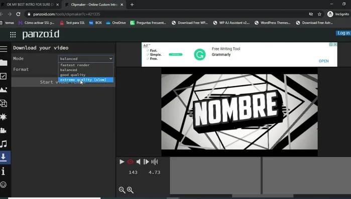 Descarga el video una vez que el proceso de renderizado haya finalizado.